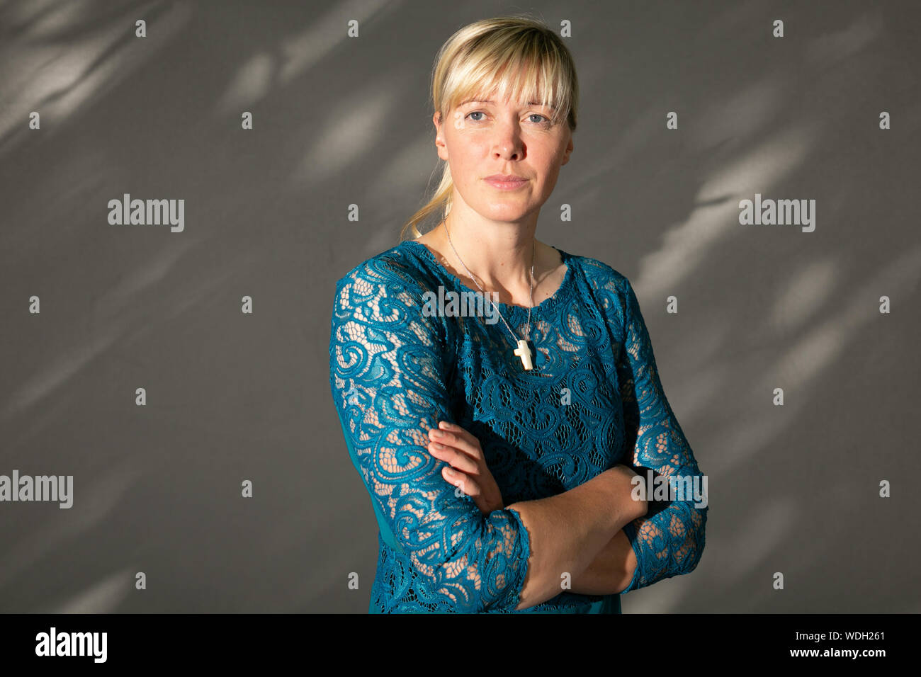 Édimbourg, Écosse, Royaume-Uni, {} Aug 2019 Journée. Photographié à l'Edinburgh Book Festival, ex-modèle catwalk, Heida Asgeirsdottir, éleveur et vice-membres Banque D'Images