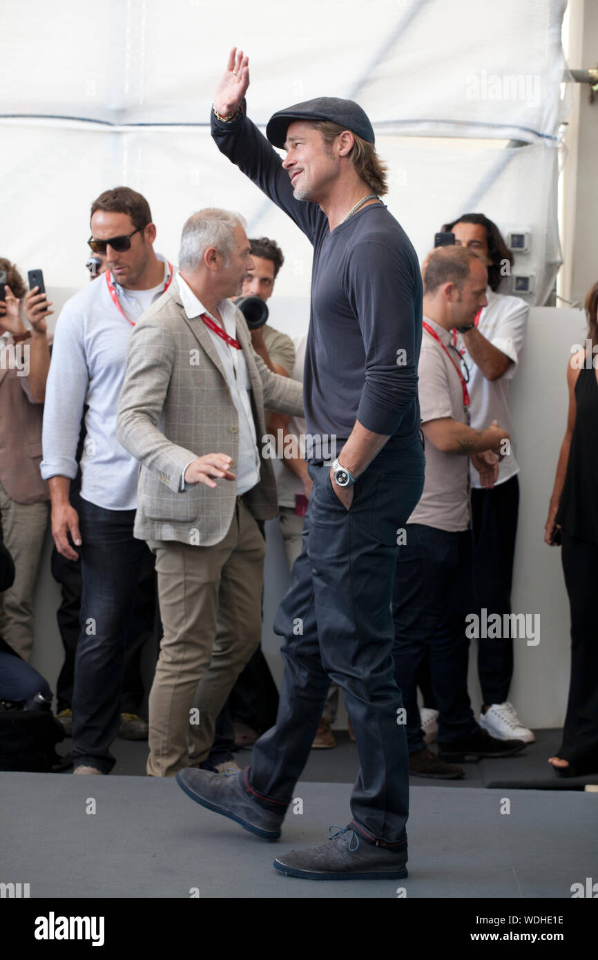 Brad Pitt au photocall pour le film Ad Astra à la 76e Mostra de Venise, le jeudi 29 août 2019, Venise, Italie. Banque D'Images