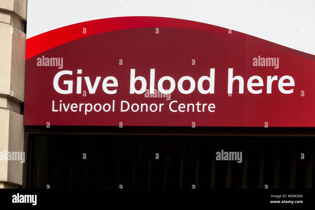Inscrivez-vous à l'entrée de la ville de Liverpool Banque D'Images