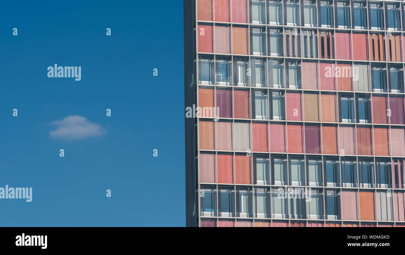 Un grand bâtiment administratif avec un seul nuage Banque D'Images