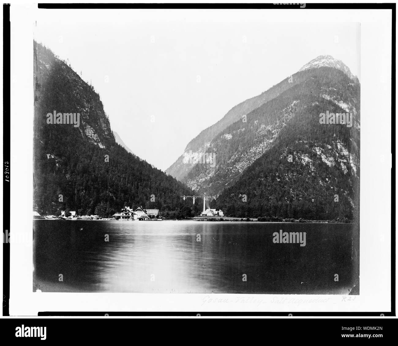 Gosau Valley--sel acqueduc Abstract/moyenne : 1 tirage photographique : albumen. Banque D'Images