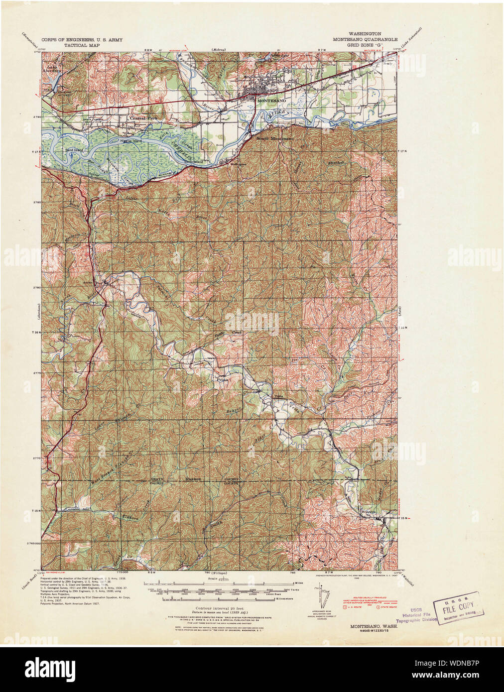 Carte de montesano washington Banque de photographies et d’images à