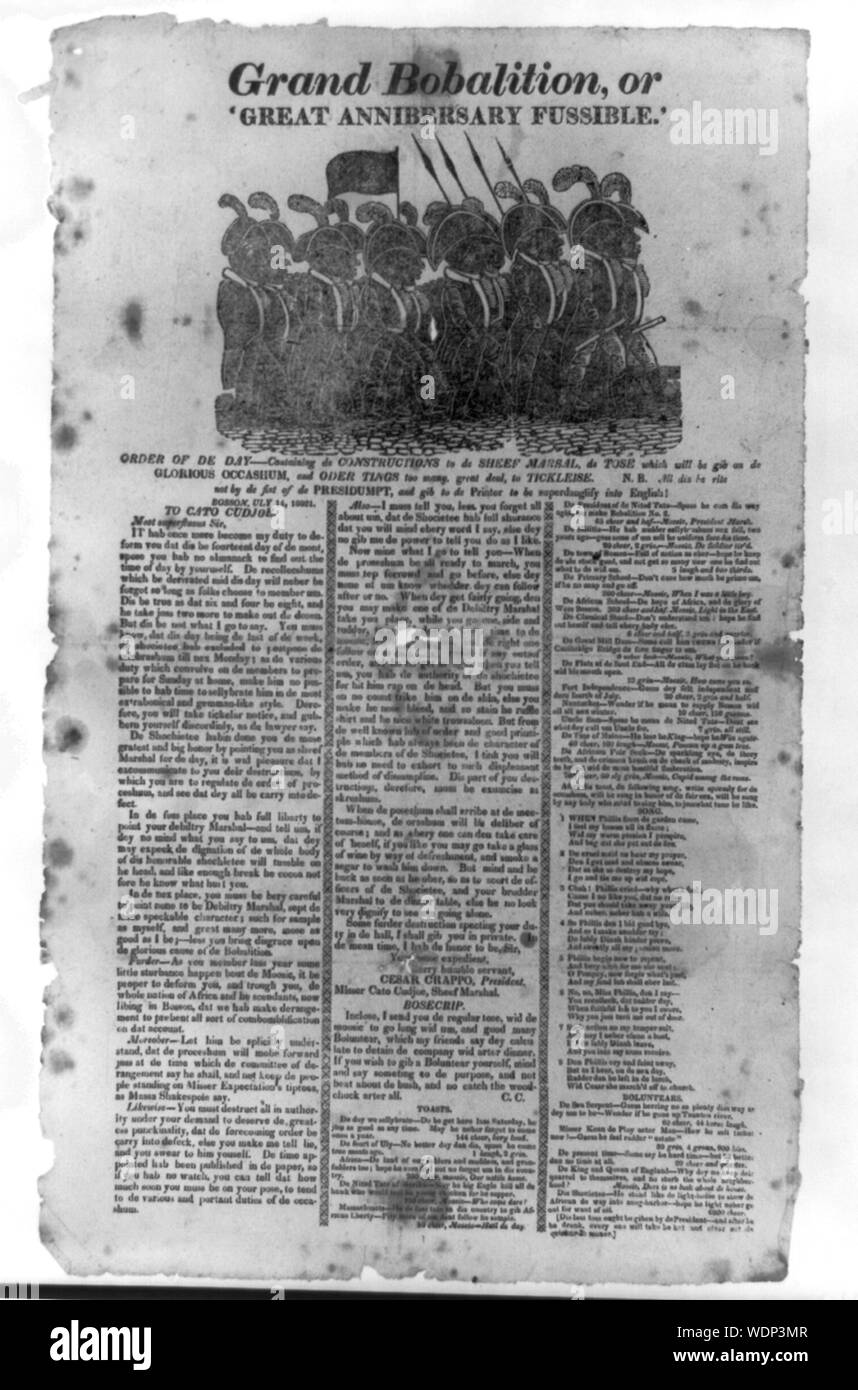 Bobalition ou grand, grand anniversaire fussible Abstract/moyenne : 1 : impression gravure sur bois avec typographie, sur papier vergé 12 x 17,5 cm. Banque D'Images