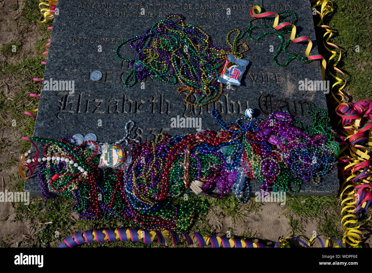 Tombe de Joseph Stillwell Cain, Jr., dans la rue de l'Église Cimetière, Mobile, Alabama Banque D'Images
