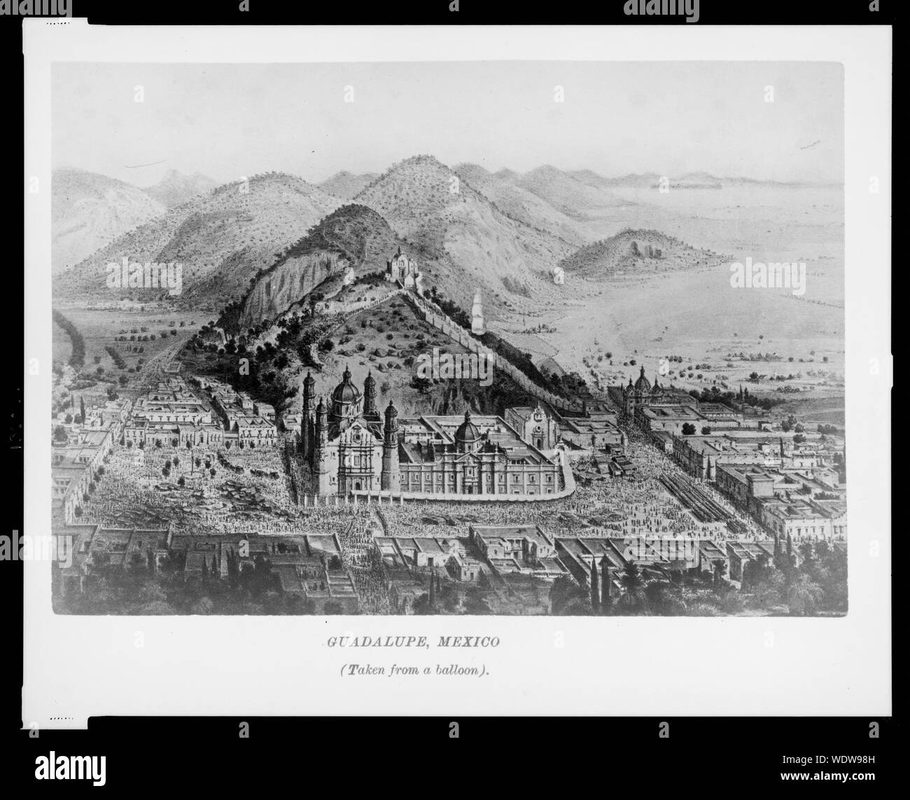 Guadalupe, Mexique (prises d'un ballon) Abstract/moyenne : 1 tirage photographique : albumen. Banque D'Images