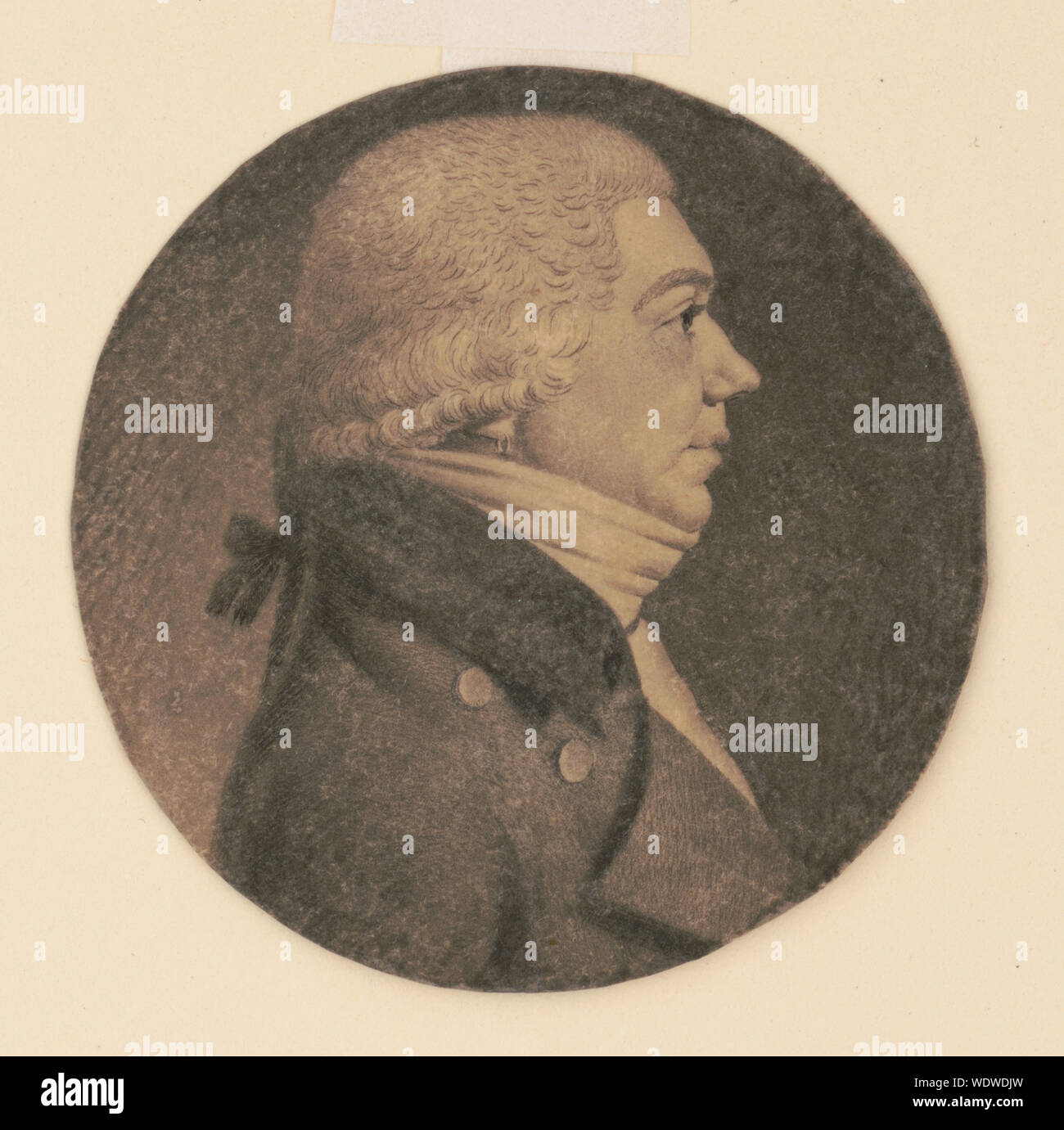 Guillaume Pecholier, tête-et-épaules portrait, profil droit Abstract/moyenne : 1 : gravure d'impression. Banque D'Images