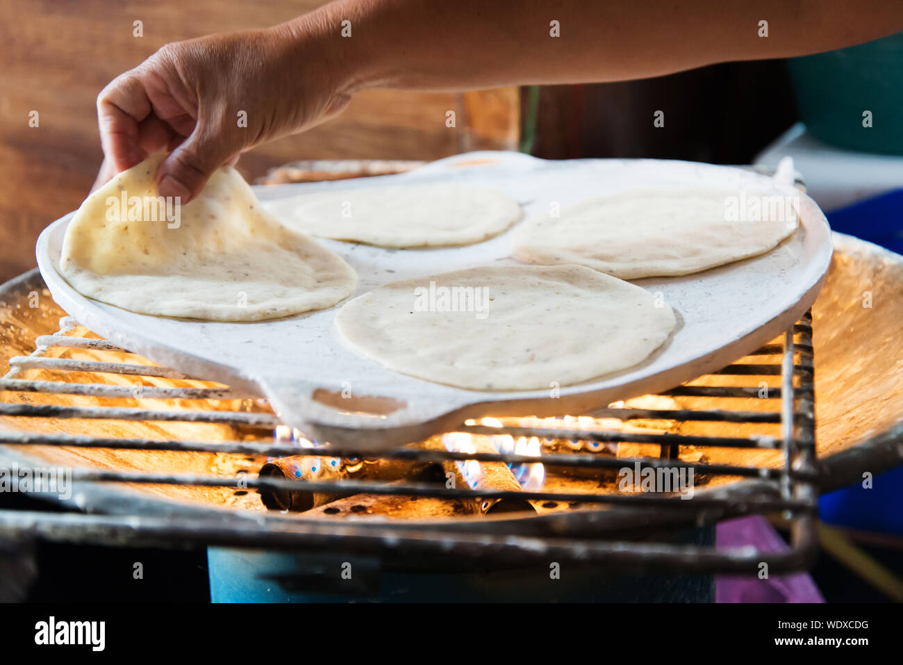 Tortillas de maïs fait main Banque D'Images