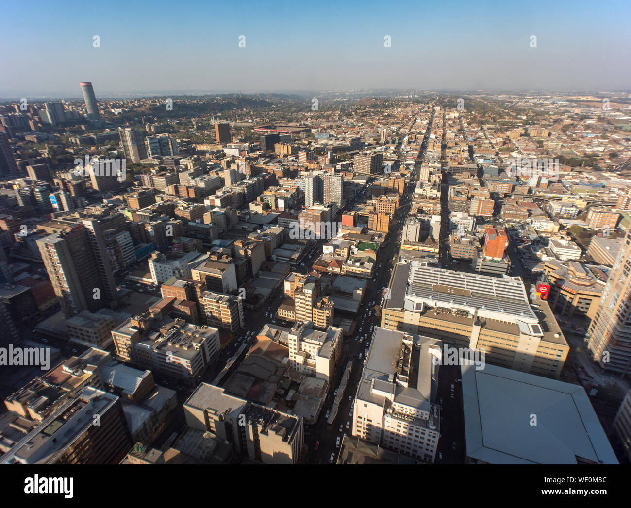 High angle view plus de centre-ville de Johannesburg, Afrique du Sud Banque D'Images