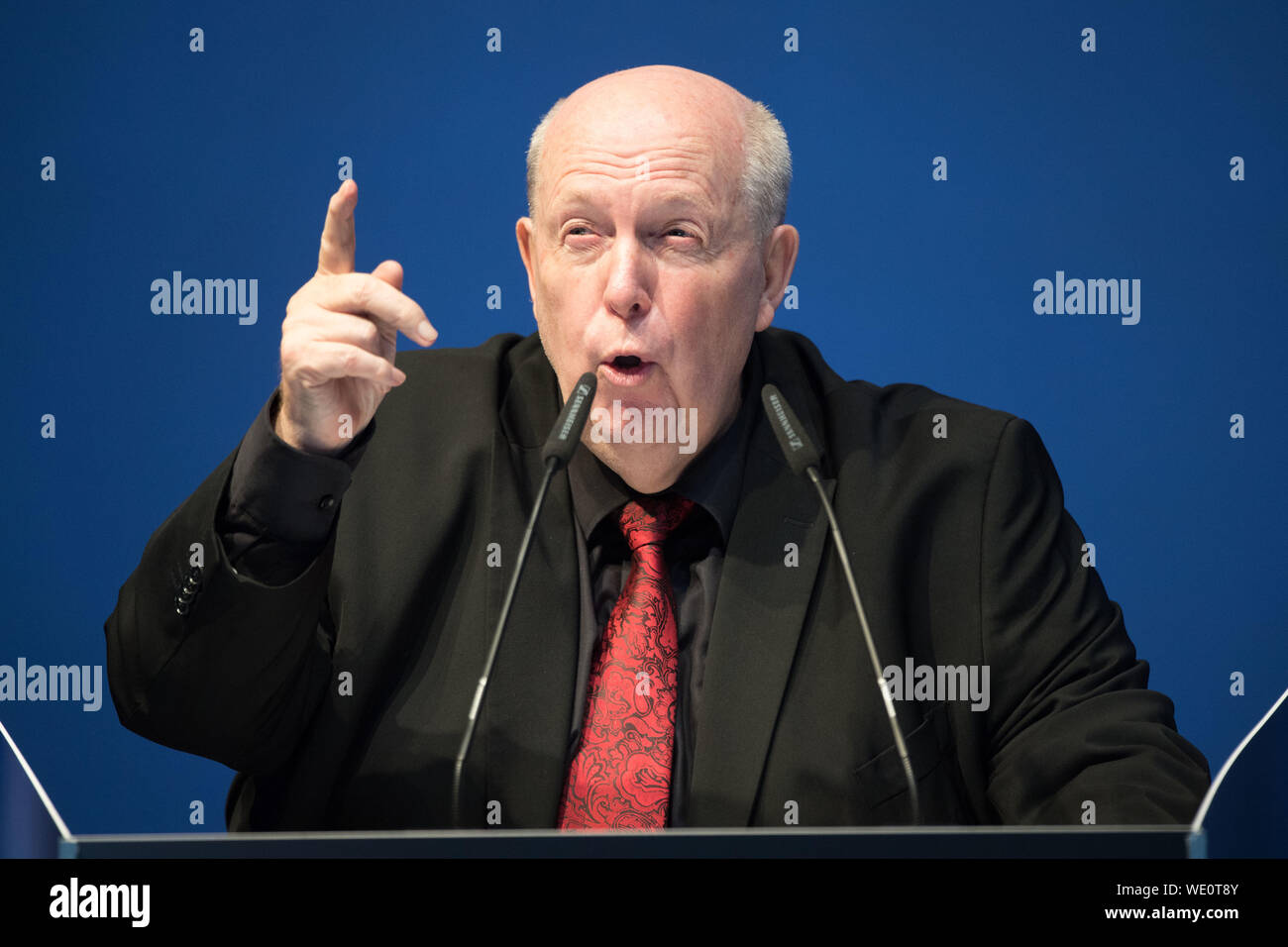 Cologne, Allemagne. Août 29, 2019. Reinhold, AûReiner, Aú CALMUND, anciennement, Fuvuballfunktionaer est titulaire d'un discours dédié pour le bénévolat dans les clubs, de parler, parler, parler, parler, le geste, le geste, la conférence, SPORTaftert 2018 EXPRESS ETL sur 28.08.2019 dans Koeln/Allemagne, | | dans le monde entier : dpa Crédit/Alamy Live News Banque D'Images