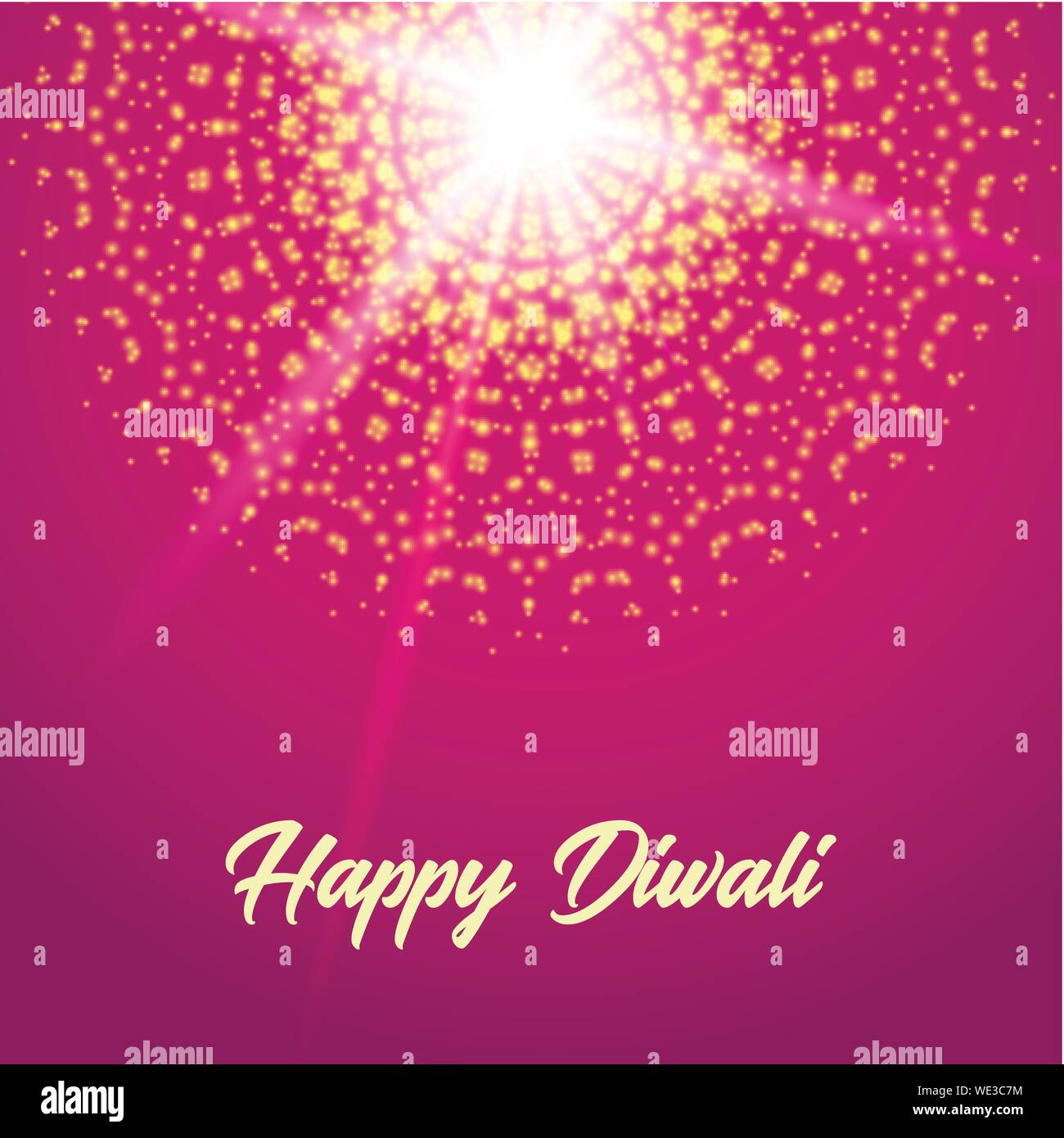 Happy Diwali carte de vœux. Vector illustration avec mandala et lumière Illustration de Vecteur