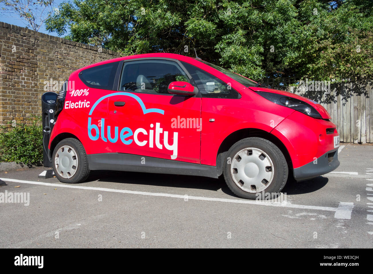 BlueCity plan de partage de voiture électrique à Londres, Royaume-Uni Banque D'Images