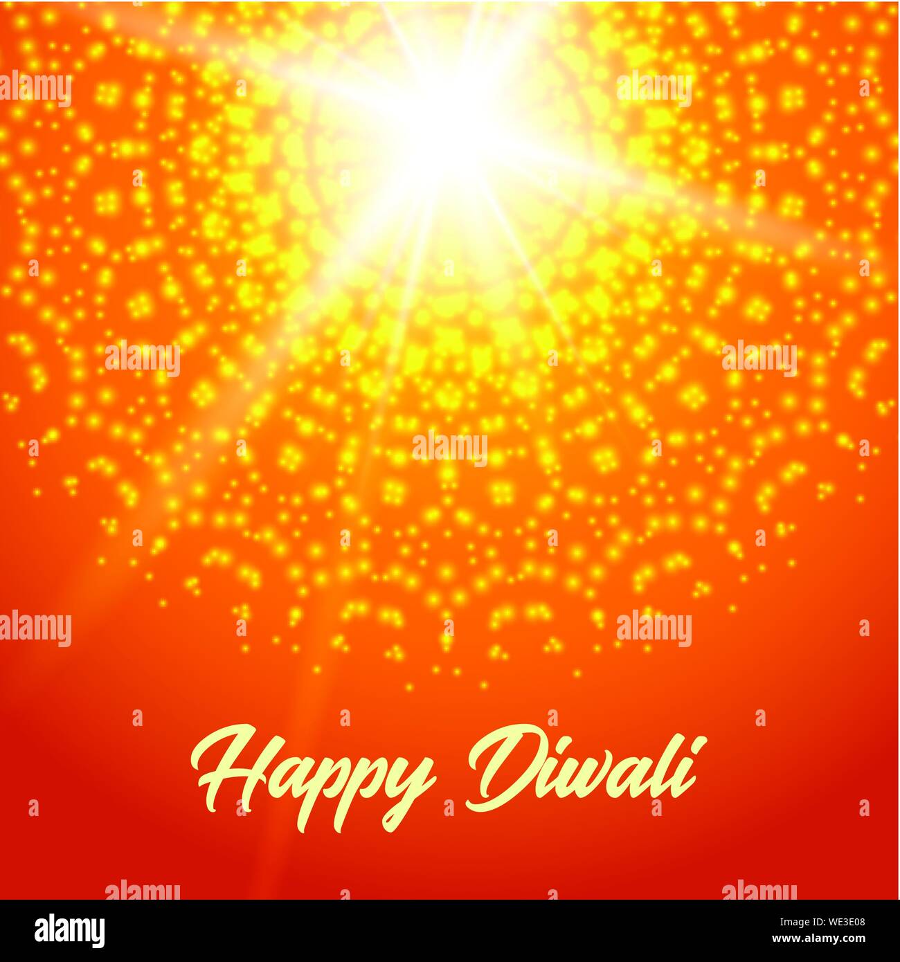 Sunny rangoli. Happy diwali vector Greeting card Illustration de Vecteur