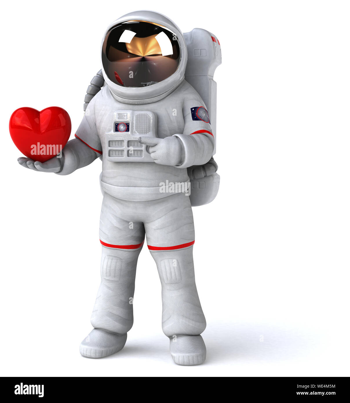 Fun astronaute - Illustration 3D Banque D'Images