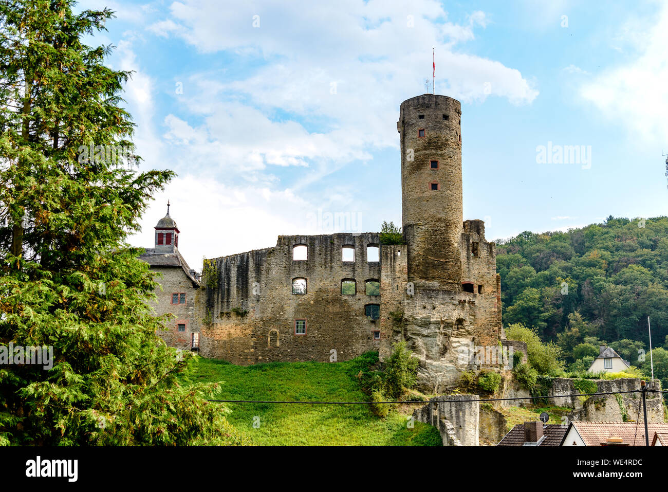 Burg ruine château Eppstein en Taunus. Hessen (Hesse), en Allemagne. À proximité de Frankfurt am Main, Wiesbaden. Banque D'Images