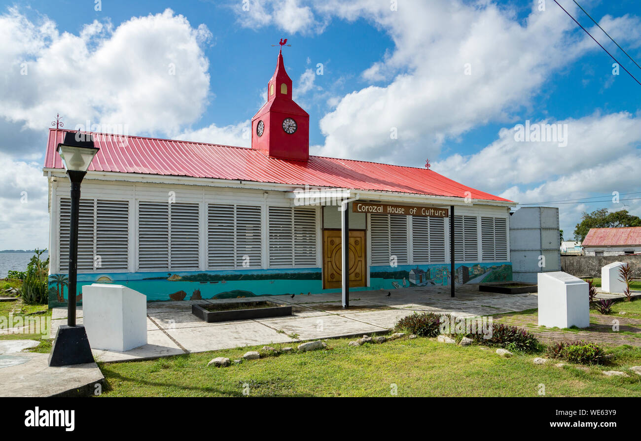 Maison de la culture de Corozal au Belize Banque D'Images