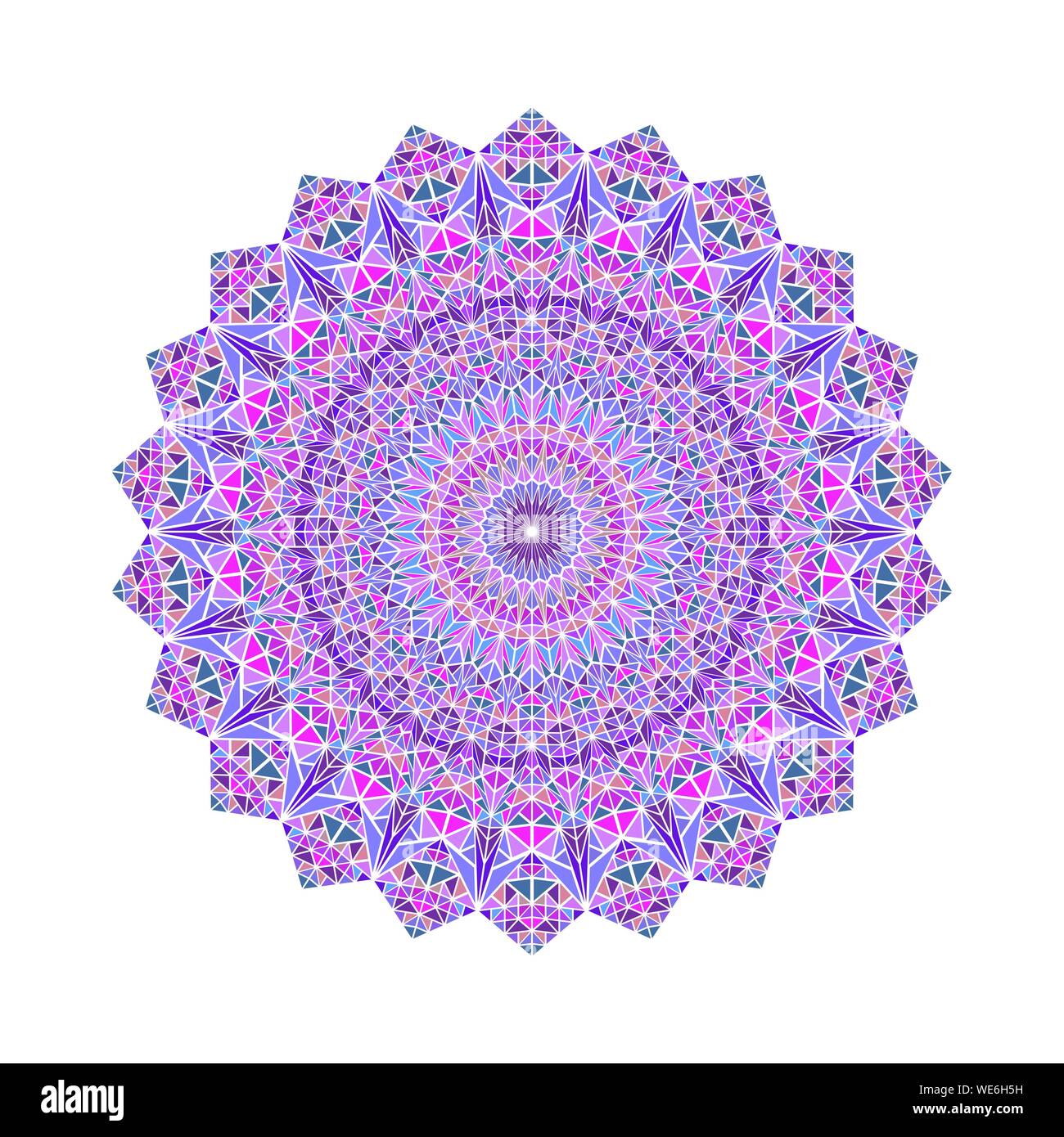Triangle coloré décoré - mandala circulaire modèle abstrait vecteur conception ornementale Illustration de Vecteur