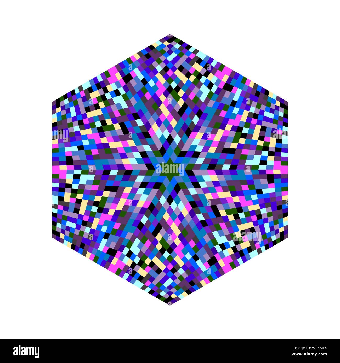 De forme hexagonale en mosaïque colorée élément du vecteur ornement hexagonale à partir de