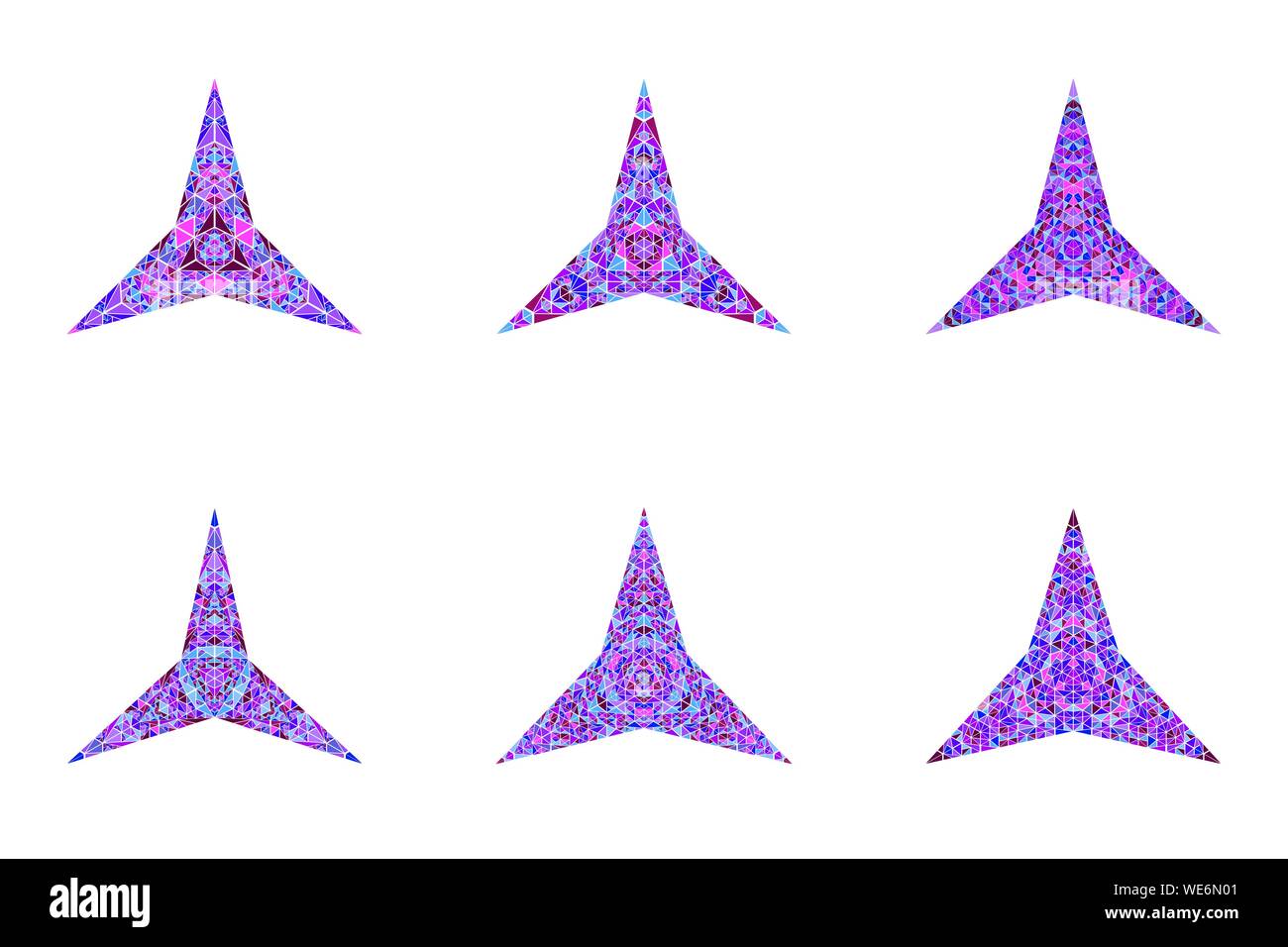 Sol carrelé isolé ornement mosaïque logo star collection - modèle abstrait géométrique des éléments de vecteur Illustration de Vecteur