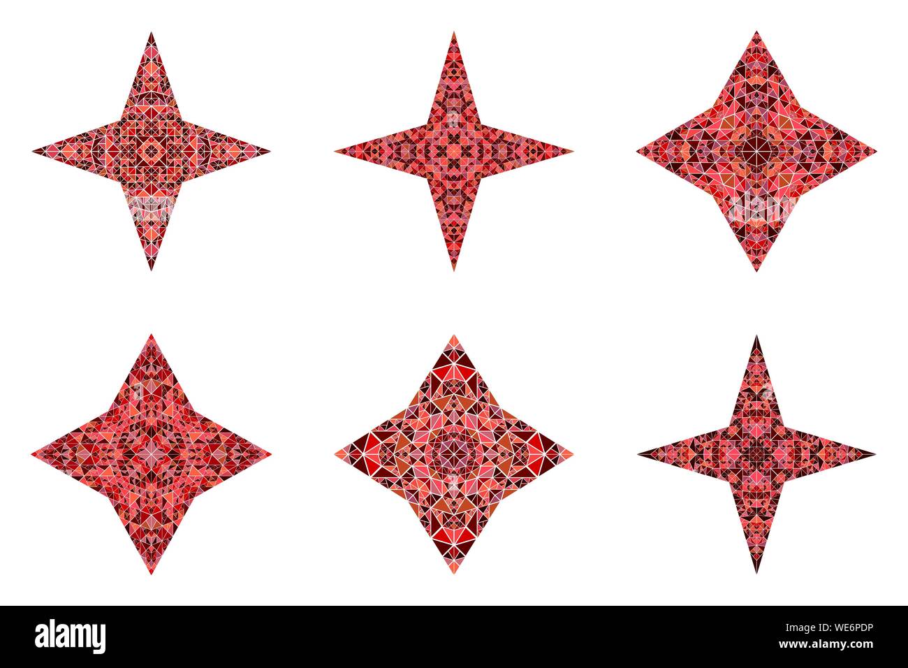 Triangle polygonale ornement Mosaïque du logo template set - élément du vecteur géométrique abstraite géométrique Illustration de Vecteur