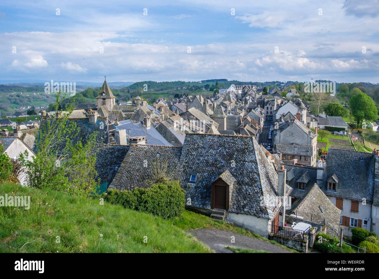 La France, l'Aveyron, Mur de Barrez, vallée de la Truyere Banque D'Images