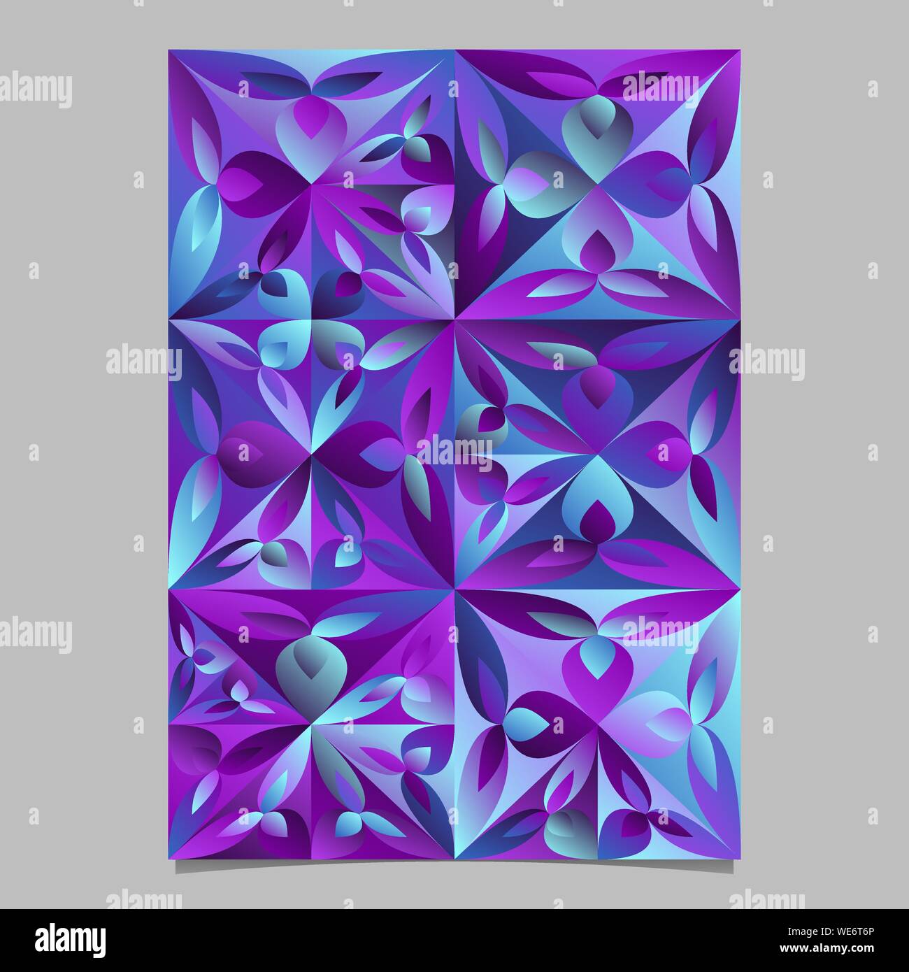 Mosaïque de couleurs arrière-plan modèle de l'affiche floral - abstract vector brochure Illustration de Vecteur