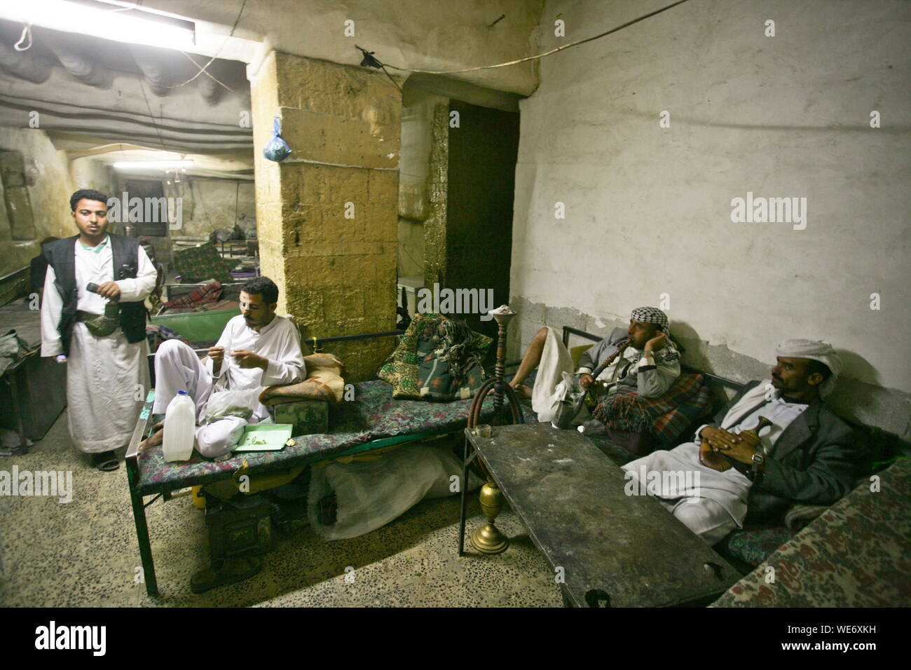 Le khat au Yémen Banque D'Images