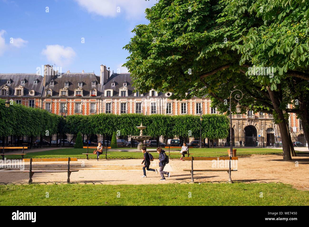 France, Paris, Place des Vosges Banque D'Images