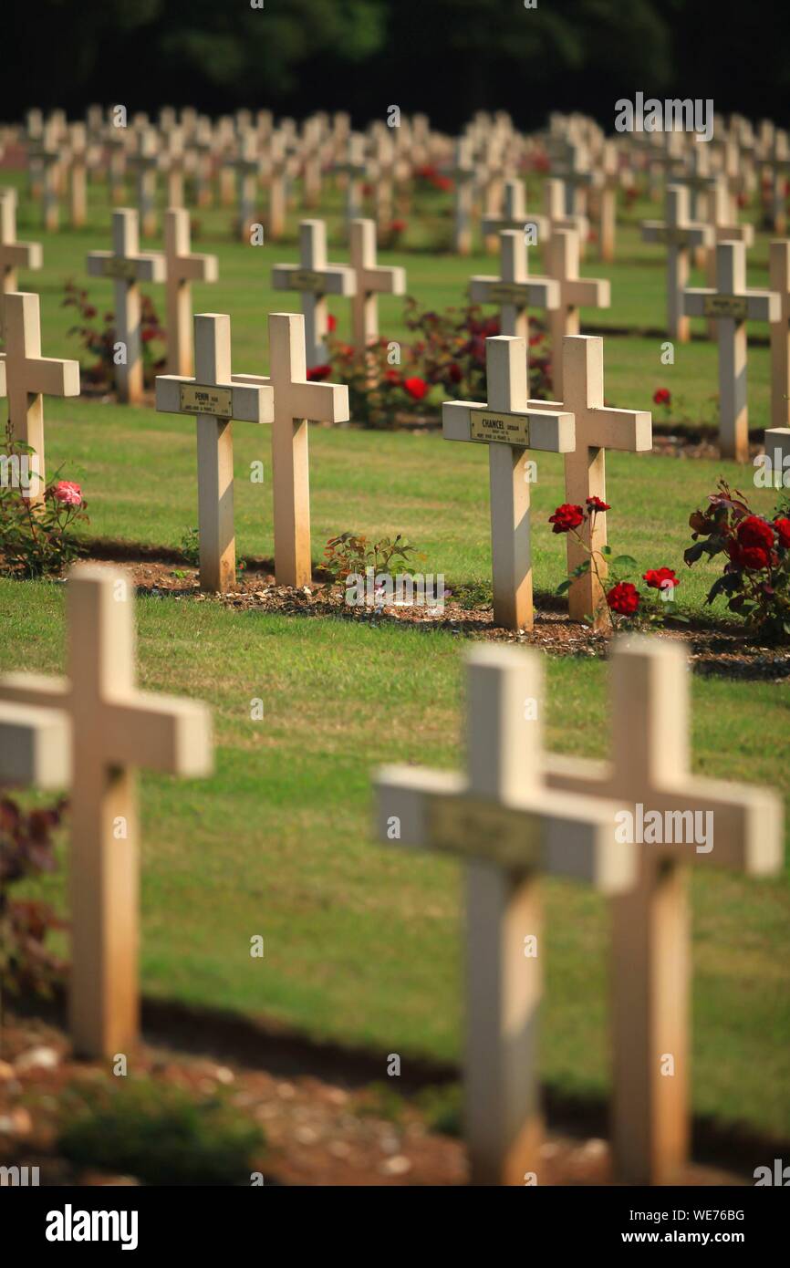 La France, Pas de Calais, Ablain Saint Nazaire, la nécropole nationale de Notre Dame de Lorette Banque D'Images