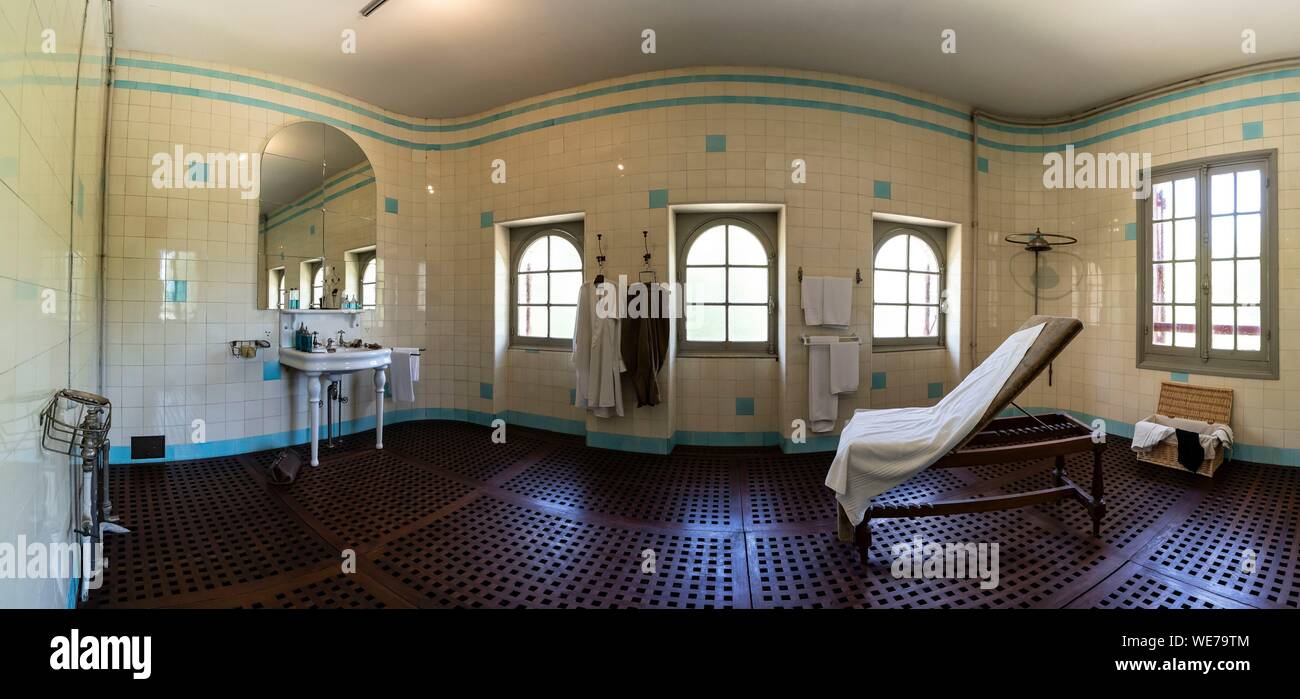 France, Pyrénées Atlantiques, Pays Basque, Cambo les Bains, la Villa Arnaga, Musée Edmond Rostand et de la chambre de style basque Neo Banque D'Images