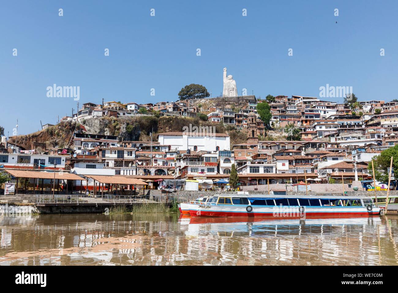 Le Mexique, l'état de Michoacan, Patzcuaro, village de l'île de Janitzio Banque D'Images