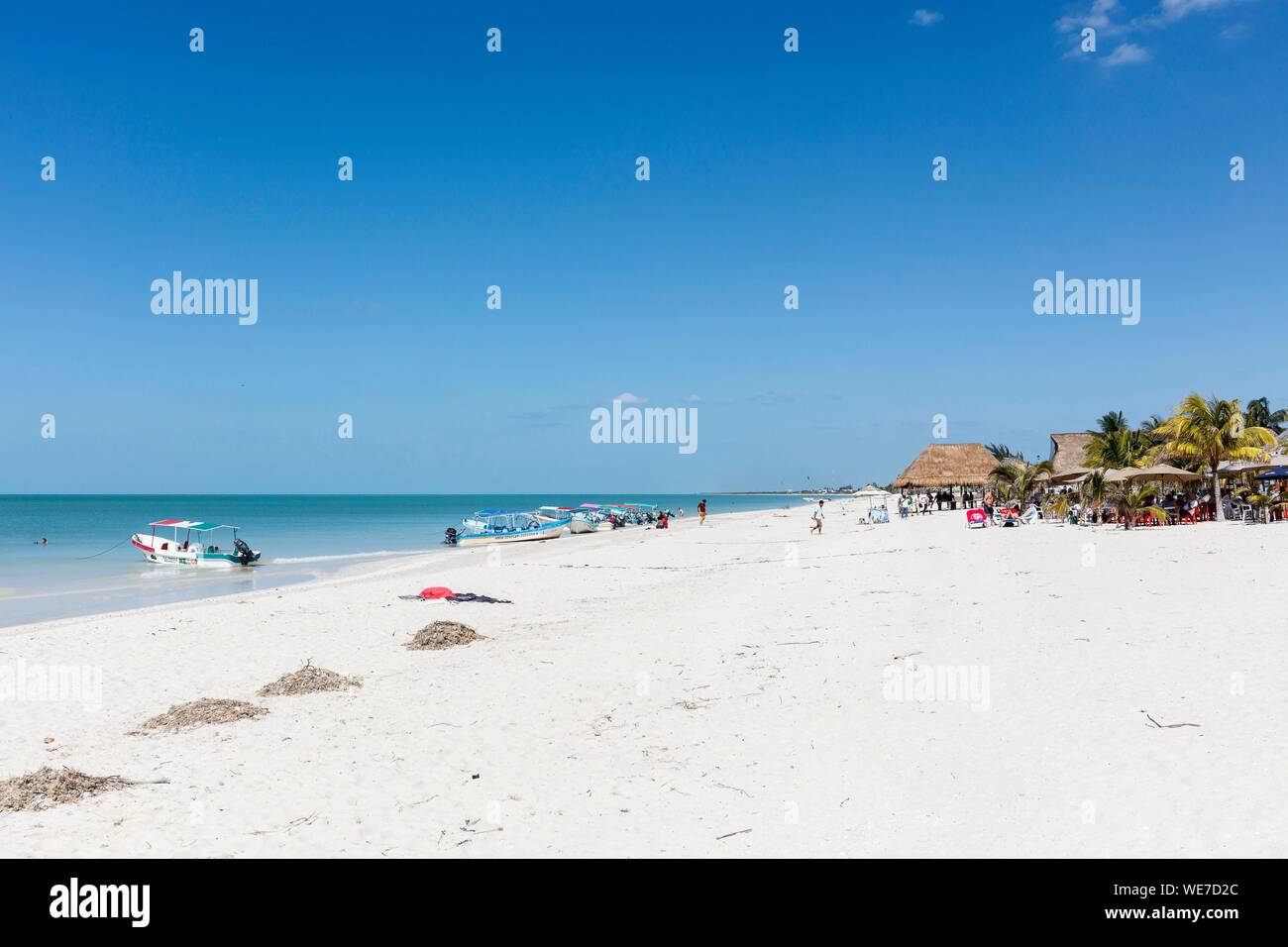 Le Mexique, l'état du Yucatan, Celestun, la plage Banque D'Images