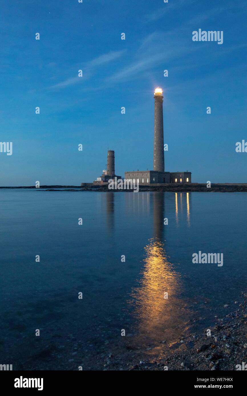 France, Manche, Cotentin, Gatteville le phare ou phare de Gatteville le phare de Gatteville, Barfleur et Gatteville le phare ou le sémaphore à la pointe de Barfleur Banque D'Images