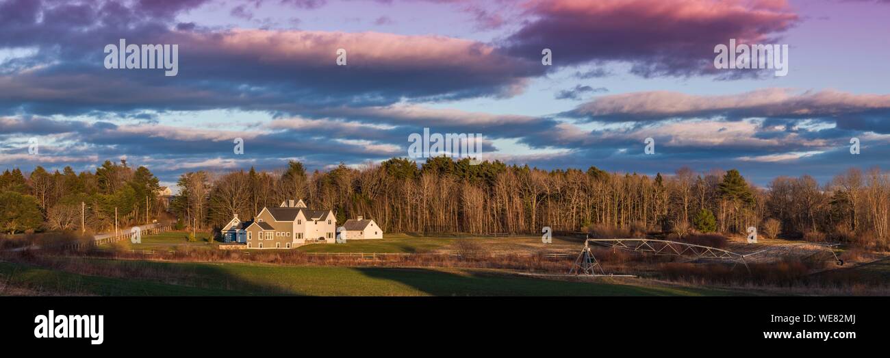 Etats-unis (Maine), Cape Elizabeth, petite ferme, printemps Banque D'Images