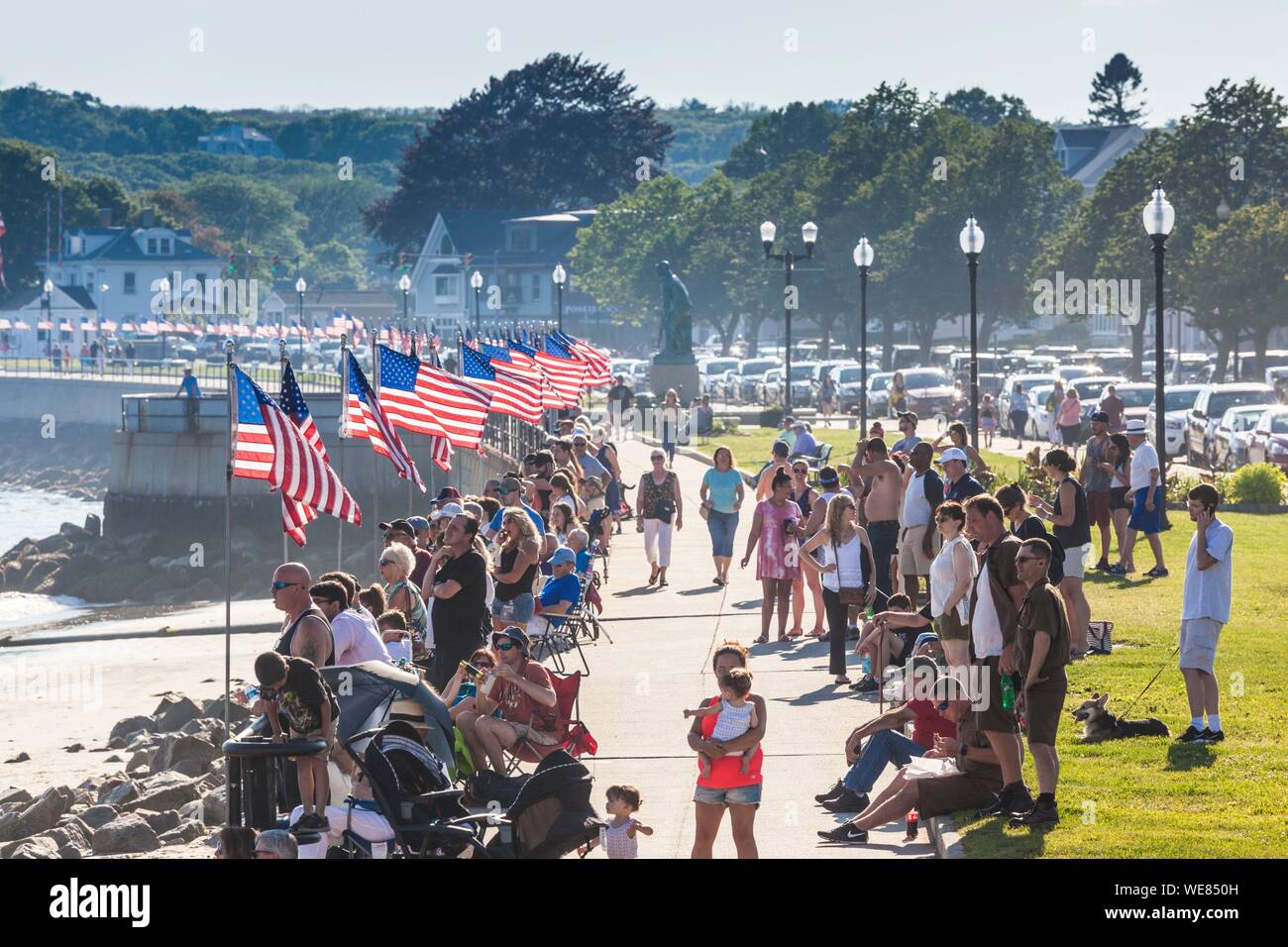 United States, New England, Massachusetts, Cape Ann, Gloucester, Saint Peters Fiesta, communauté de pêche traditionnelle Italienne, l'auditoire du festival Festival Banque D'Images