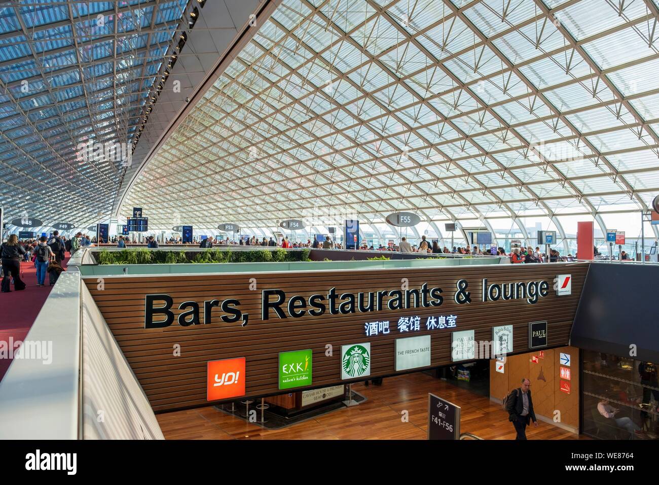 France, Val d'Oise, Roissy-en-France, Roissy Charles De Gaulle 2F Banque D'Images