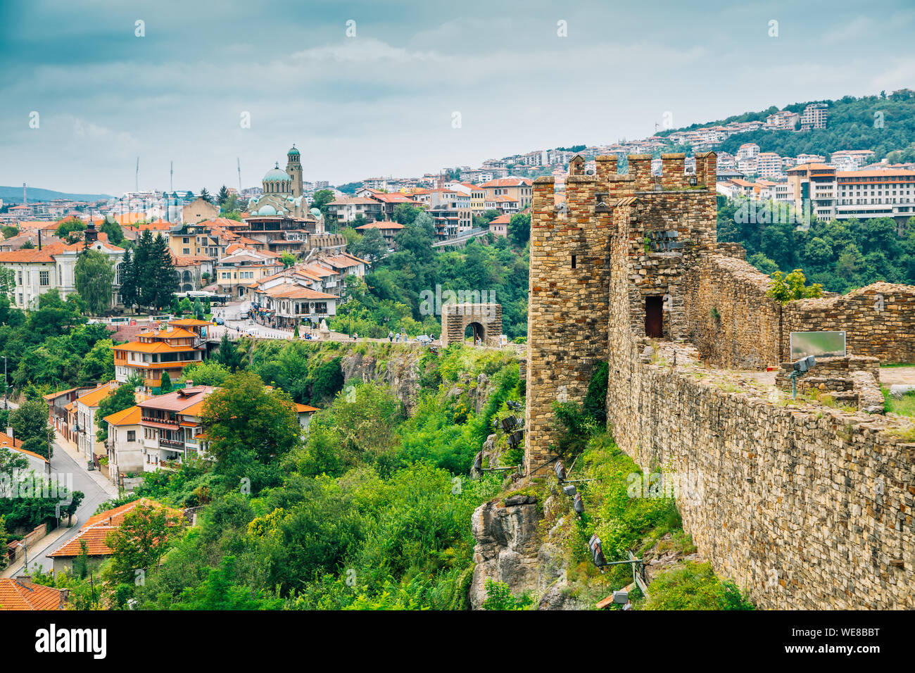 La forteresse de tsarevets et vieille ville de Veliko Tarnovo, Bulgarie Banque D'Images