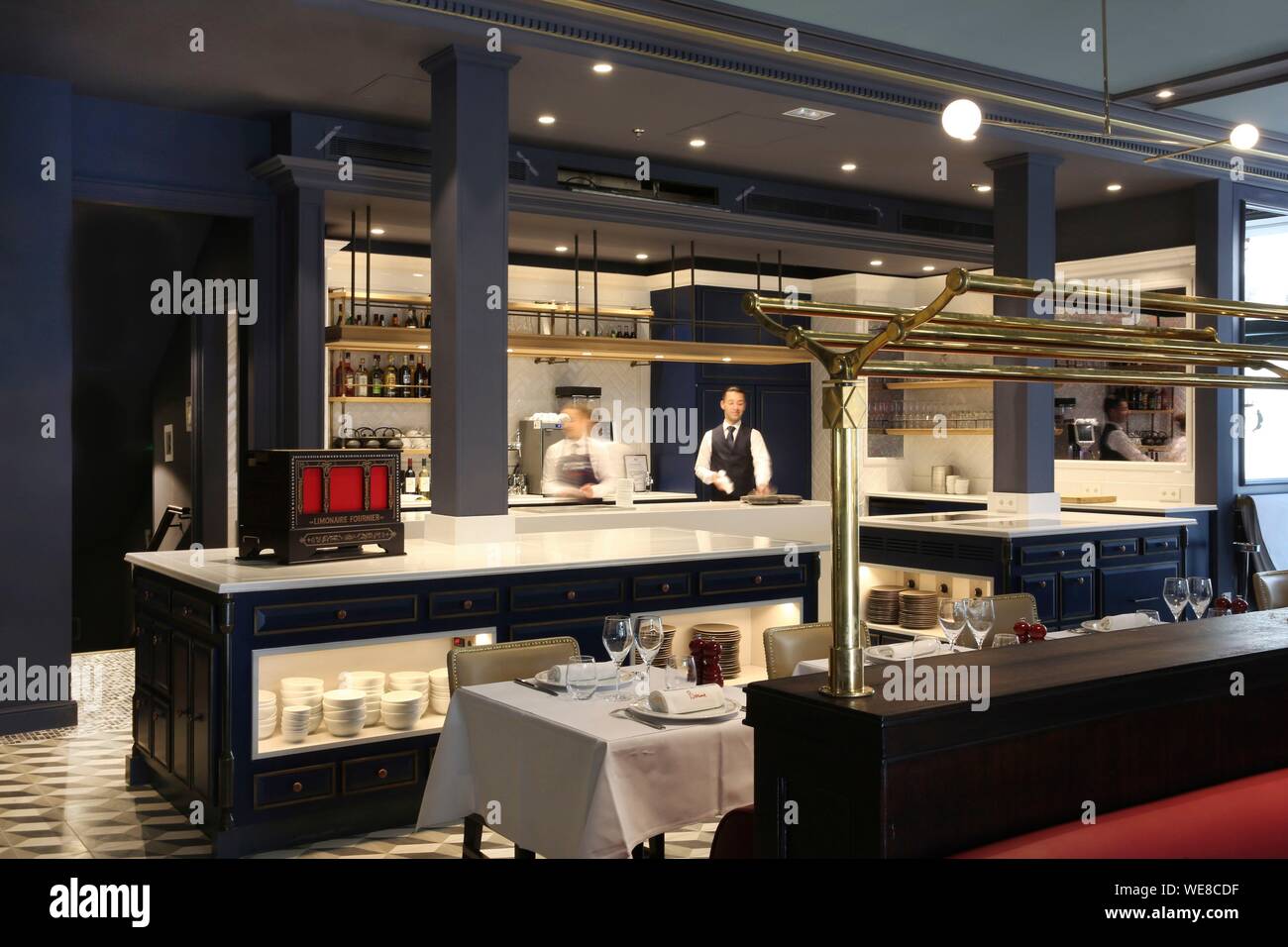 France, Paris, l'Hôtel du Louvre, Louvre brasserie, la première brasserie Paul Bocuse à Paris Banque D'Images
