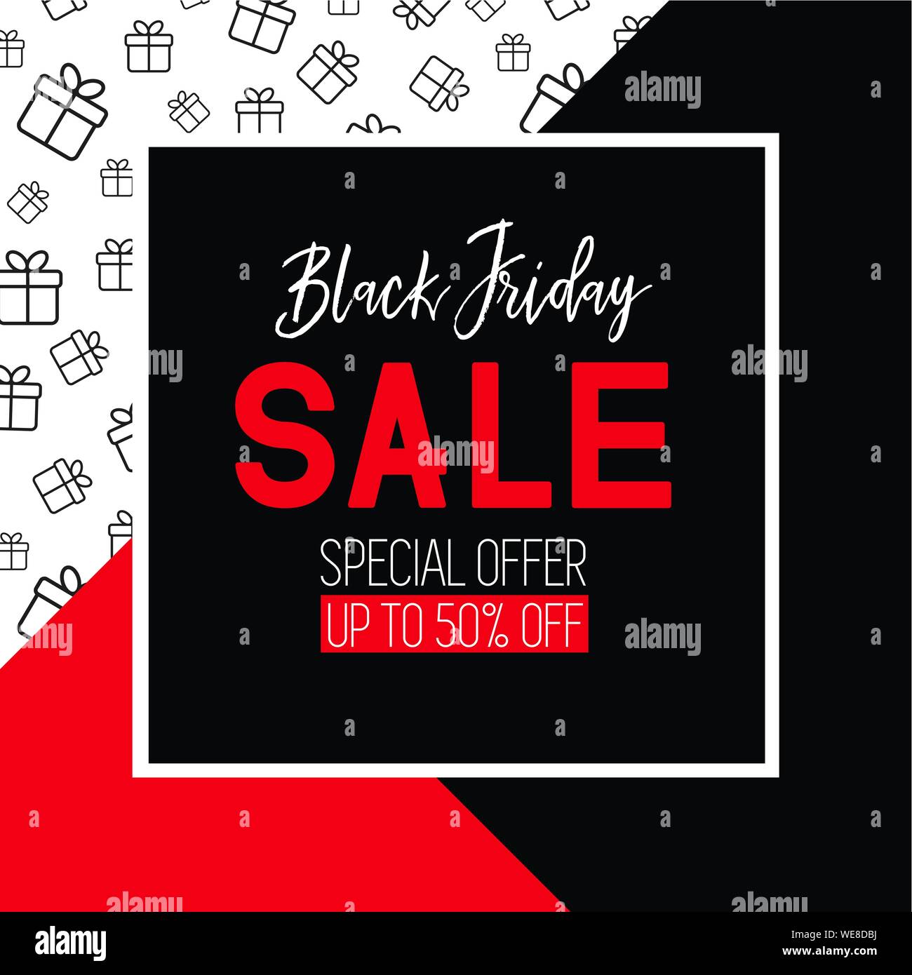 Le vendredi noir vente modèle. Bannière promotionnelle vecteur Illustration de Vecteur