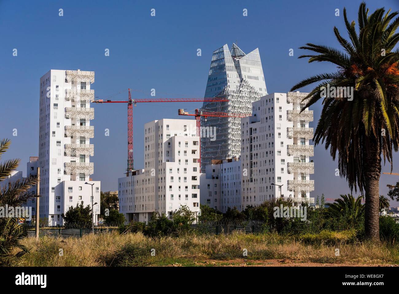 Maroc, Casablanca, nouveau quartier Casablanca Finance City Banque D'Images