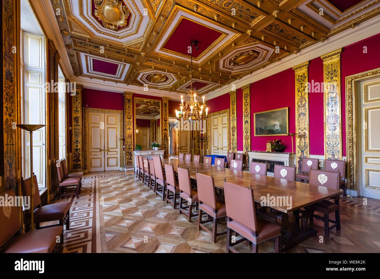 France, Paris, mairie du 7e arrondissement de Paris, salle du conseil Banque D'Images