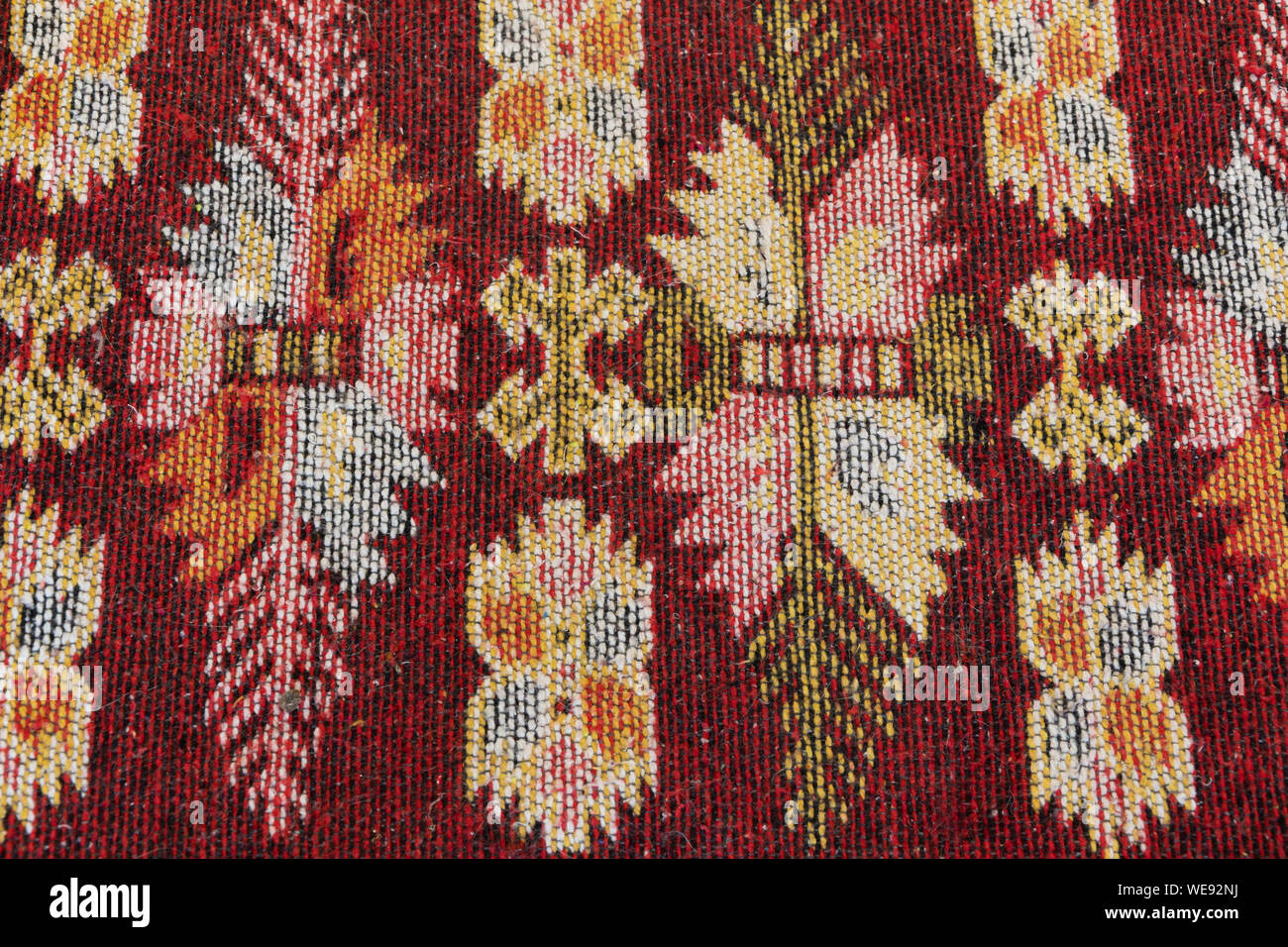 Vue de la récolte de tapis traditionnels fabriqués à la main. Motifs ethniques Banque D'Images