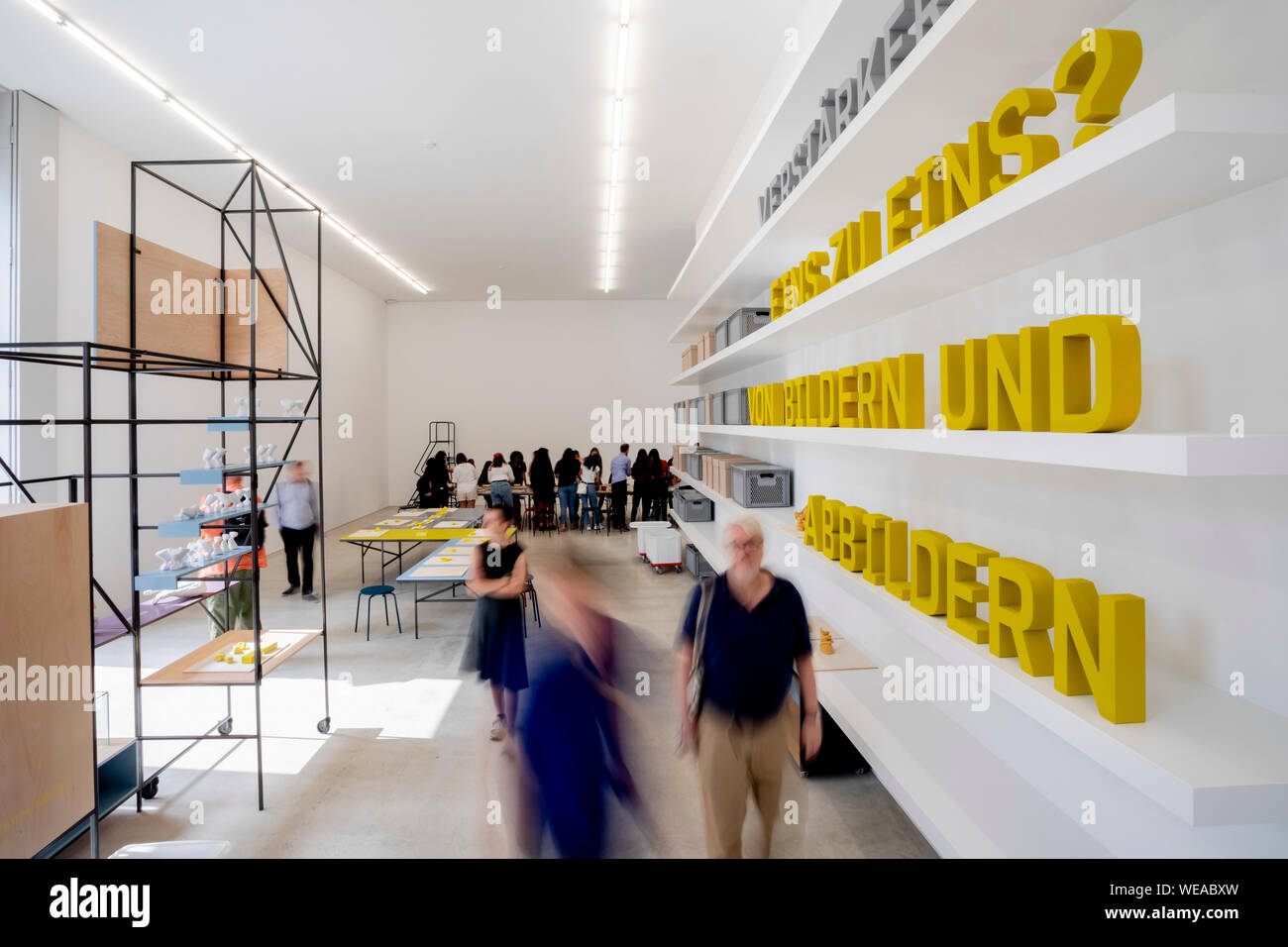 Berlin, Allemagne. Août 30, 2019. Un atelier en chambre Haus Bastian, le Centre pour l'éducation culturelle des Musées nationaux de Berlin, peut être vu lors d'un communiqué de l'aperçu. L'ouverture est le 31.8.2019. Dans le voisinage immédiat (long temps d'exposition). Credit : Christoph Soeder/dpa/Alamy Live News Banque D'Images