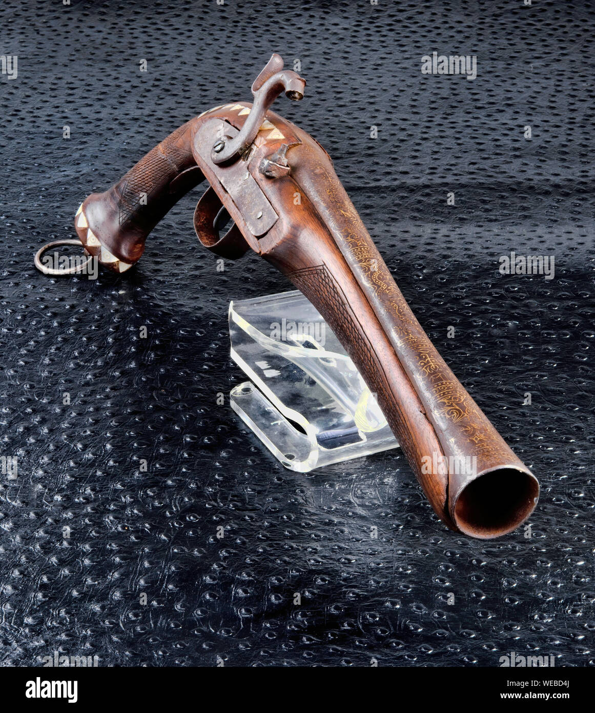 Du moyen orient antique pistolet espingole fait autour de 1860. Banque D'Images