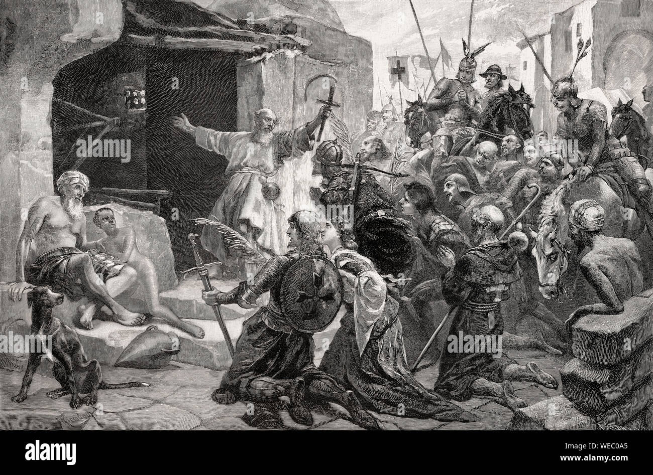 Noël à Bethléem, croisés, 11e siècle Banque D'Images