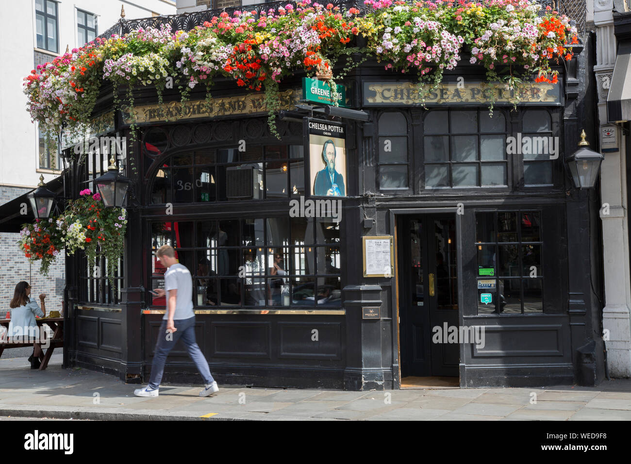 Chelsea Potter Pub, Kings Road, Londres, Angleterre, Royaume-Uni Banque D'Images