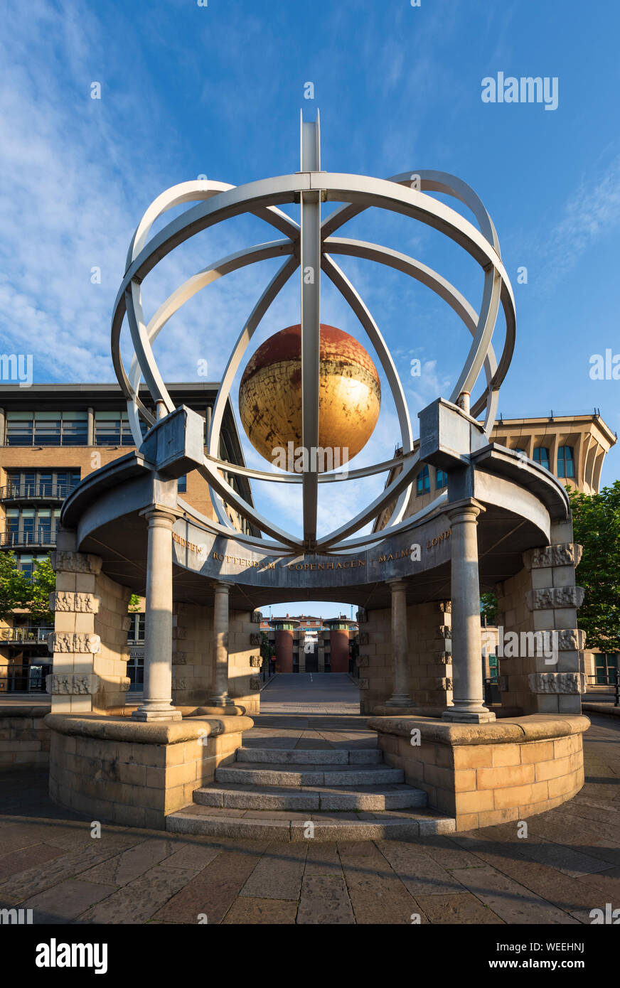 L'art public sur Newcastle Quayside le Swirle Pavilion faisait partie de la Newcastle upon Tyne et Gateshead de "l'Art au bord de la rivière". Banque D'Images