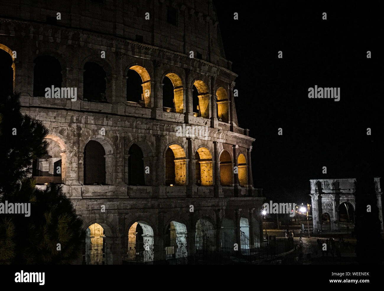 Rome, Italie, Colisée - 7 merveilles du monde Banque D'Images