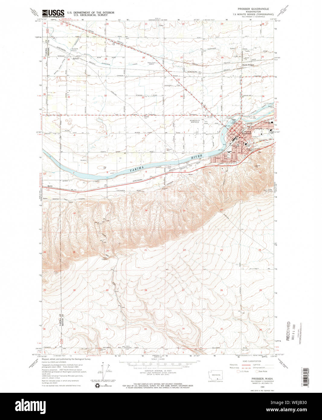 Carte de washington prosser Banque de photographies et d’images à haute