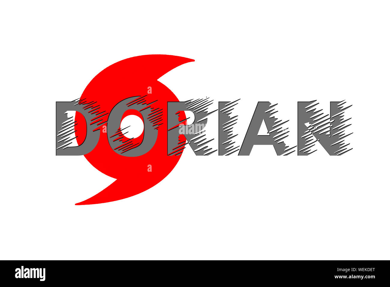 Signer l'Ouragan Dorian. Floride 2019 Banque D'Images