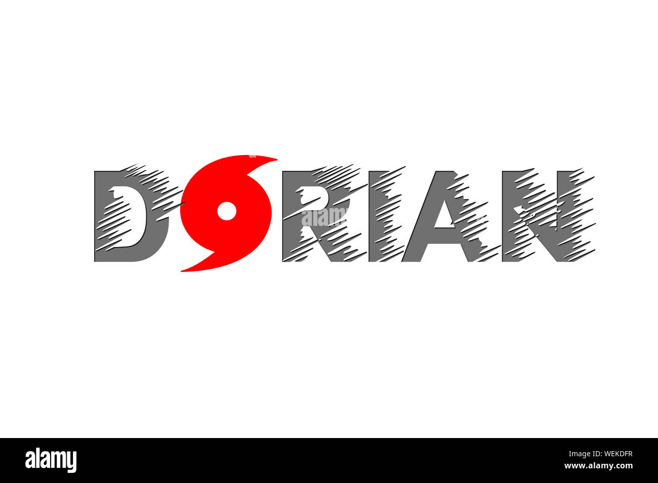 Signer l'Ouragan Dorian. Floride 2019 Banque D'Images